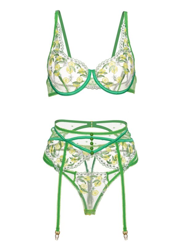 Fresh Lemon Embroidery Lingerie Set - Image 8