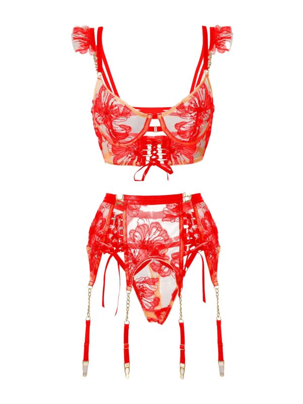 Red Ribbon Sculpting Lingerie Set - Image 13