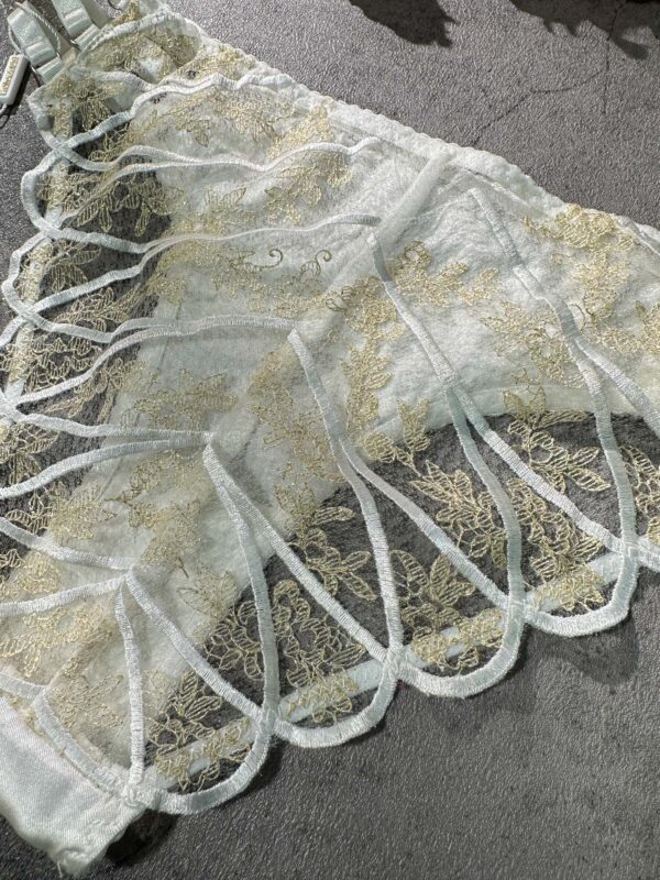 White&Gold  Embroidery Thong - Image 3