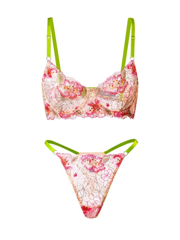 Colorful Floral Lingerie Set - Image 5