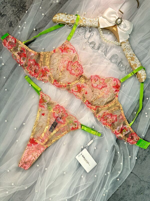 Colorful Floral Lingerie Set - Image 6
