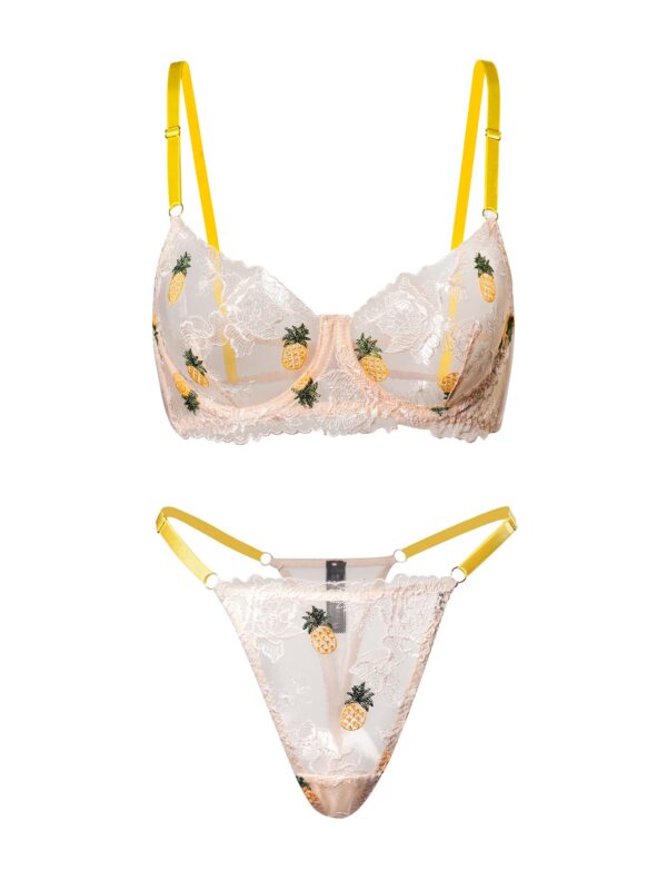 Yellow Pineapple Lingerie Set - Image 5