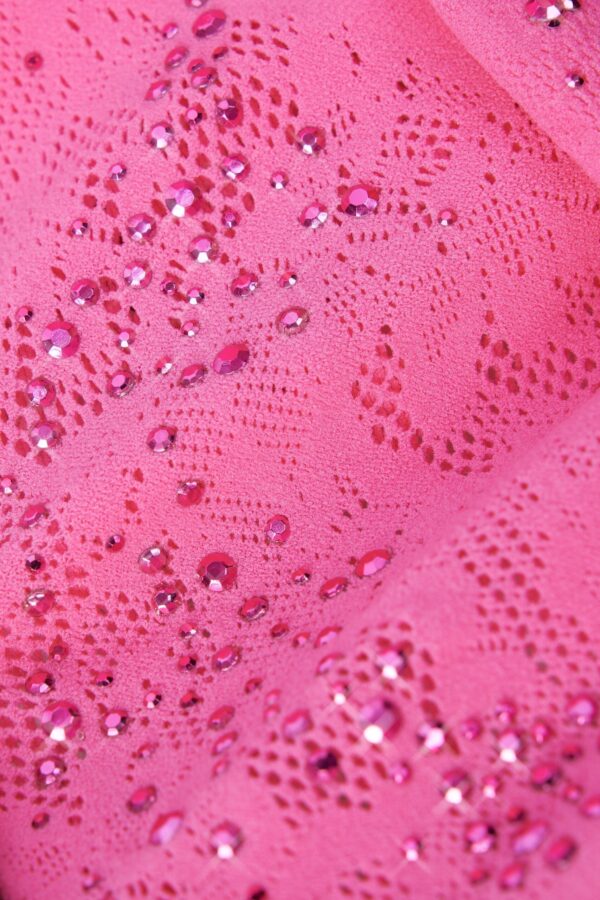 Embellished Mid-Rise Mini Skirt in Bubblegum Pink - Image 4