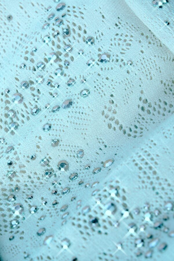 Embellished Mid-Rise Mini Skirt in Ice Blue - Image 12