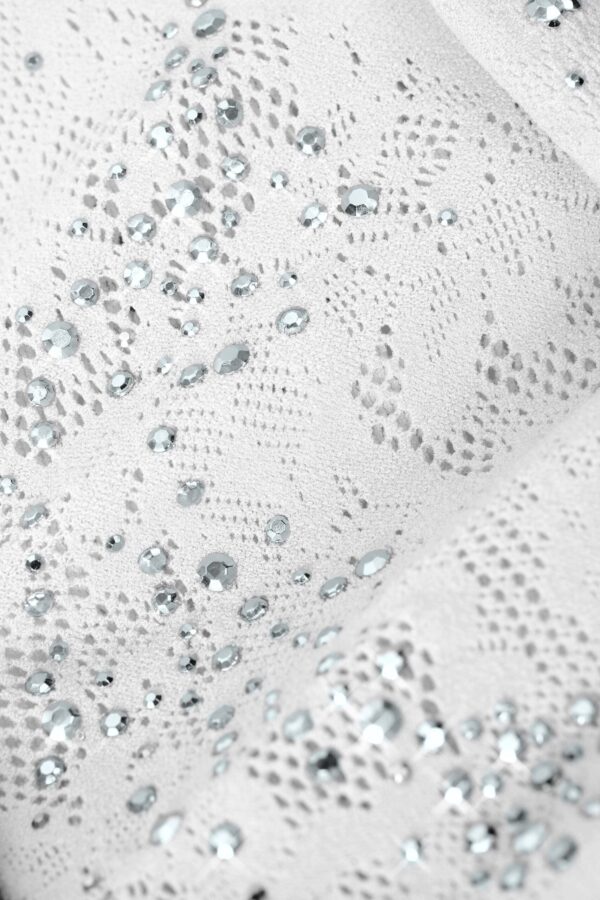 Embellished Mid-Rise Mini Skirt in Ivory - Image 14
