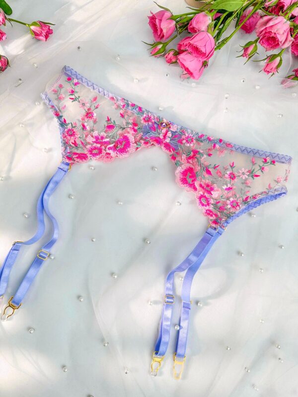 Fantasy Pink Bloom Embroidery Lingerie Set - Image 18