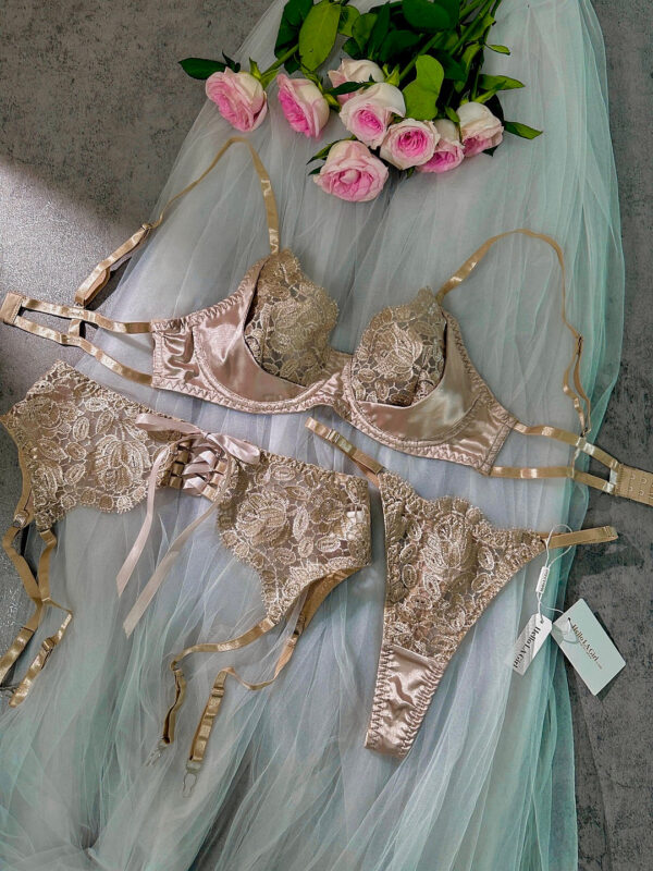 Lace Embroidered Push-Up Sexy Lingerie Set - Image 8