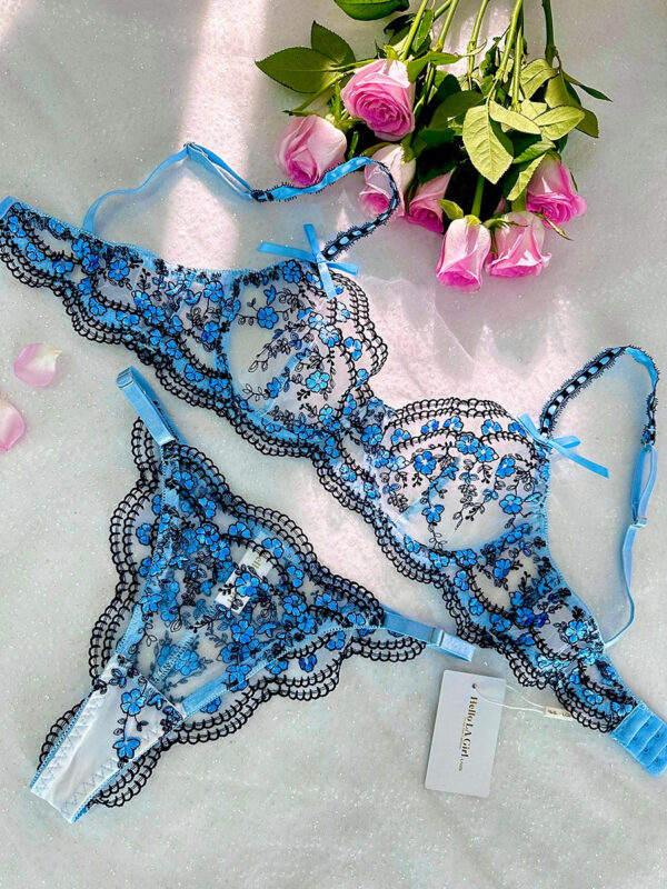 Blossom Delights Embroidery Lingerie Set - Image 8