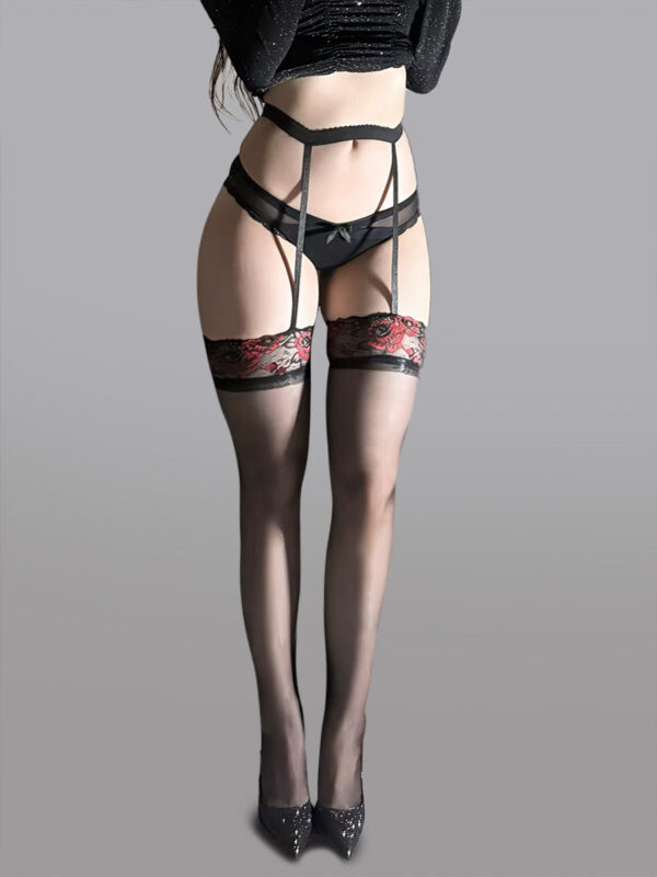 High-Waist Garter Stockings - Image 5