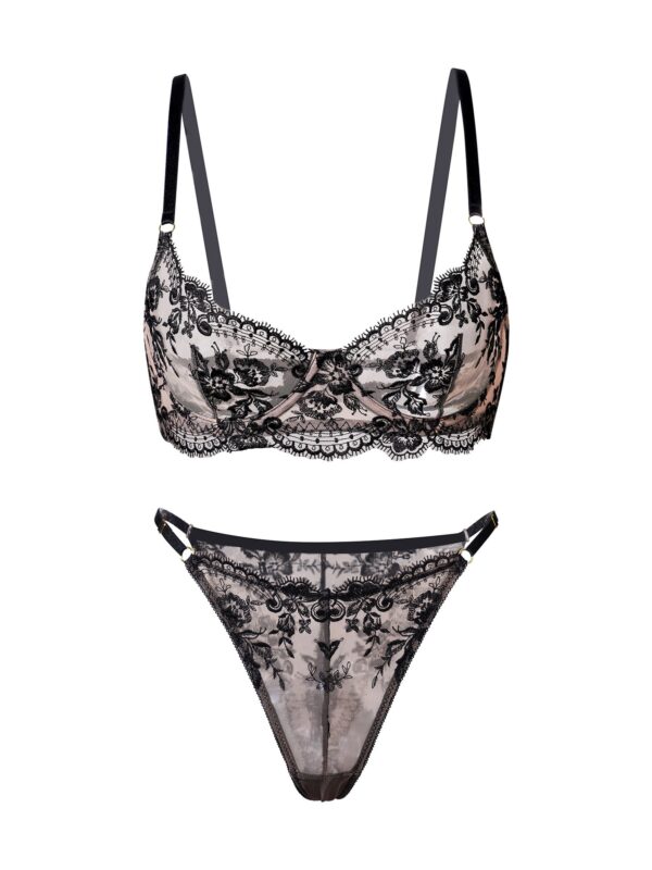 Black Classic Lace Lingerie Set - Image 9
