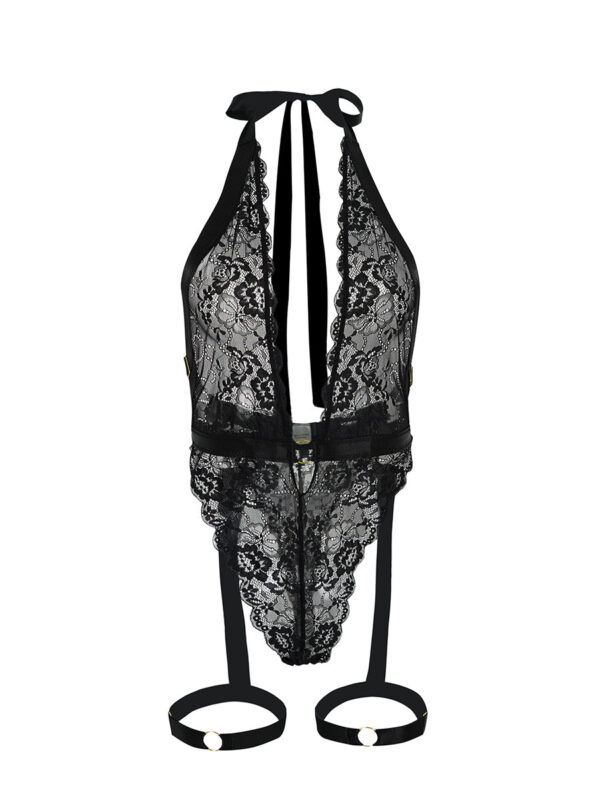 Black Sexy Lace Suspenders Shapewear - Image 6