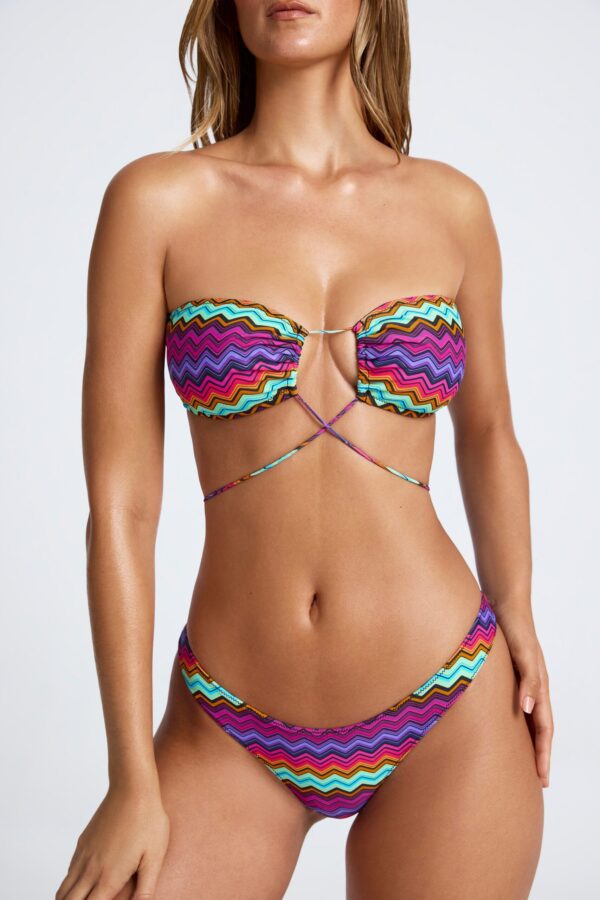 Multiway Bikini Top in Zigzag Print - Image 4