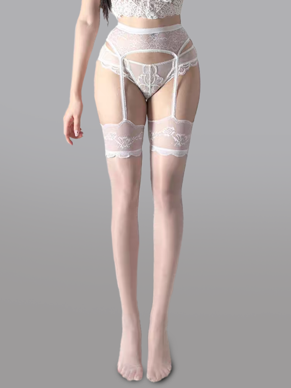 Lace Waist Garter Tights - Image 4