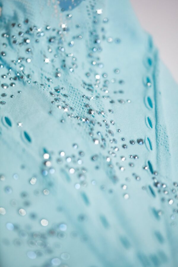 Embellished Mid-Rise Mini Skirt in Ice Blue - Image 4