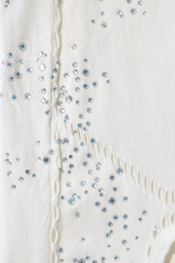 Embellished Mid-Rise Mini Skirt in Ivory - Image 13