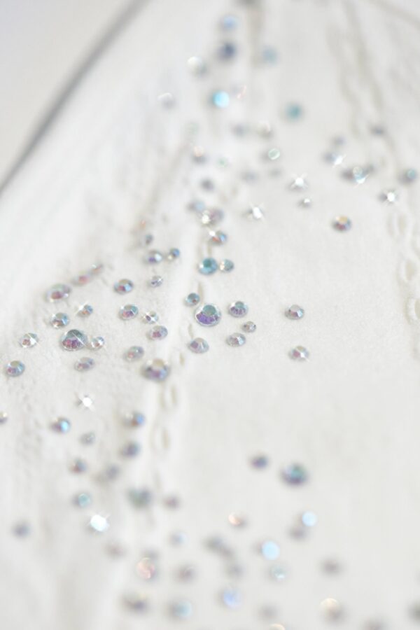 Embellished Mid-Rise Mini Skirt in Ivory - Image 6