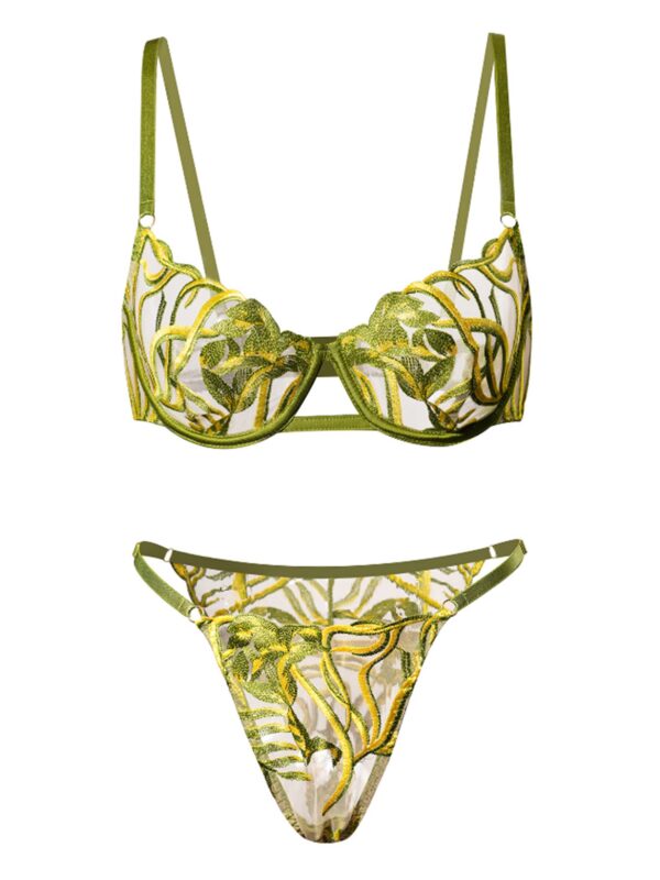 Green Leaves Lingerie Set - Image 8