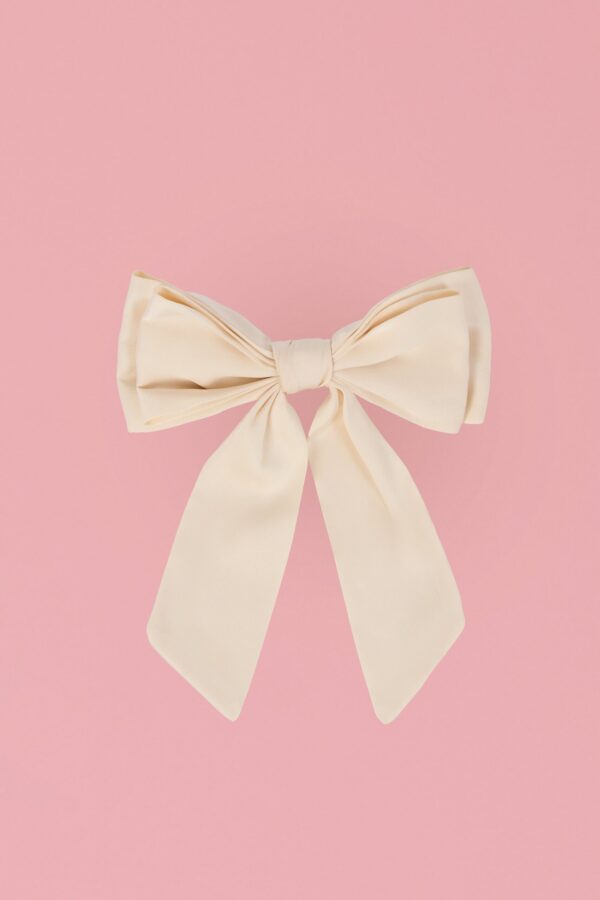 Bow Hair Clip in Ivory - Image 2