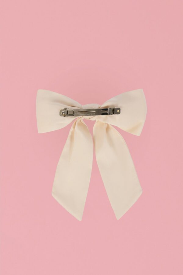 Bow Hair Clip in Ivory - Image 3