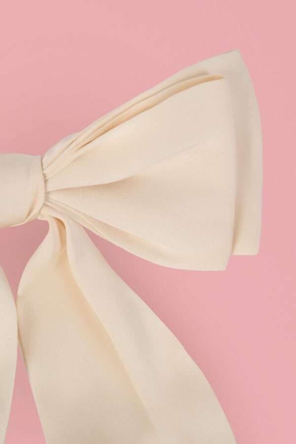 Bow Hair Clip in Ivory - Image 4