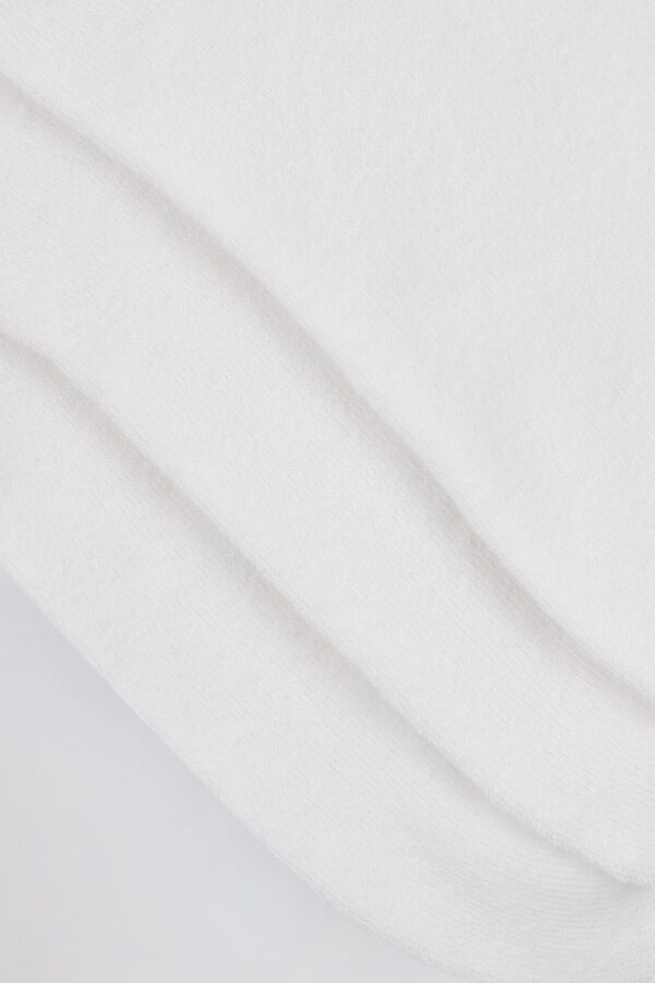 Ribbed Half-Crew Sock Bundle in White - Image 4