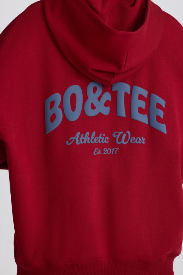 Oversized Hoodie in Burgundy - Image 4