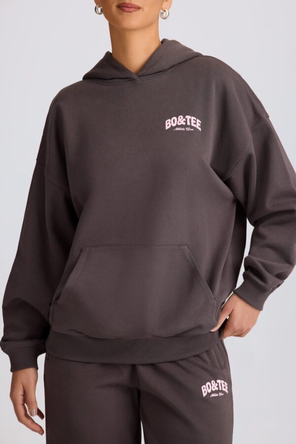 Oversized Hoodie in Charcoal Grey - Image 5