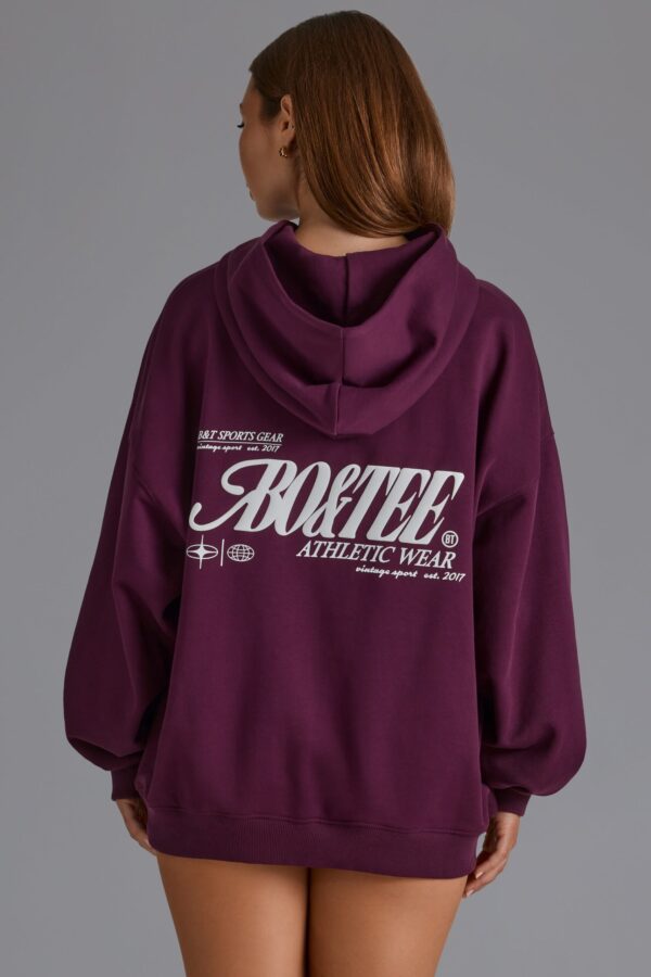 Oversized Hoodie in Grape - Image 2