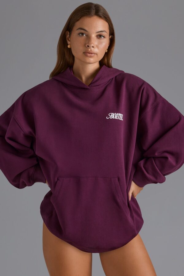 Oversized Hoodie in Grape - Image 7