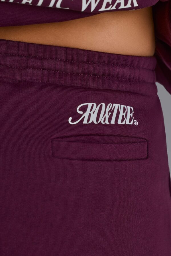 Relaxed Mid-Rise Joggers in Grape - Image 4