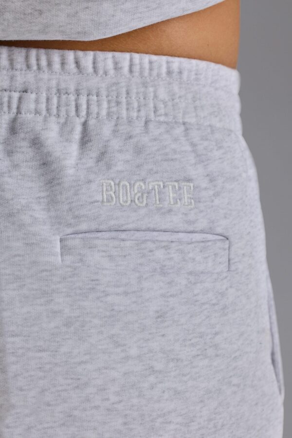 Relaxed Mid-Rise Joggers in Grey Marl - Image 4