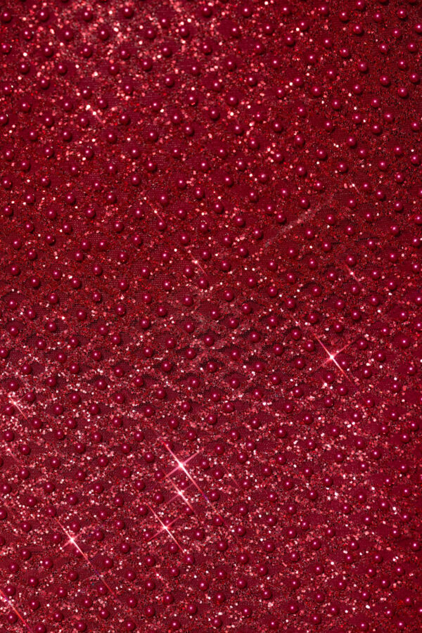 Embellished Sweetheart-Neck Midi Dress in Red - Image 4