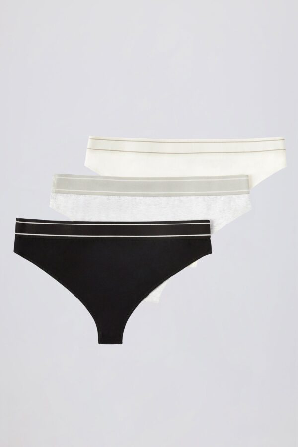 High-Waist Cheeky Briefs Bundle in Multi - Image 3