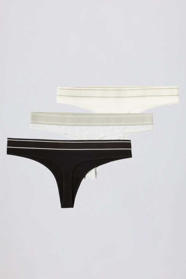 High-Waist Thong Bundle in Multi - Image 3