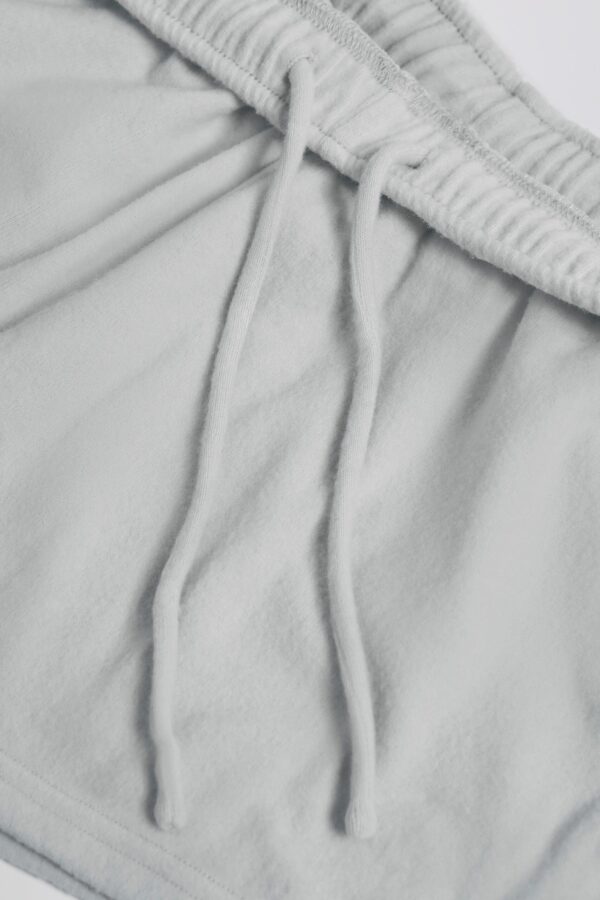 Brushed Jersey Elasticated Mini Shorts in Fog Grey - Image 3