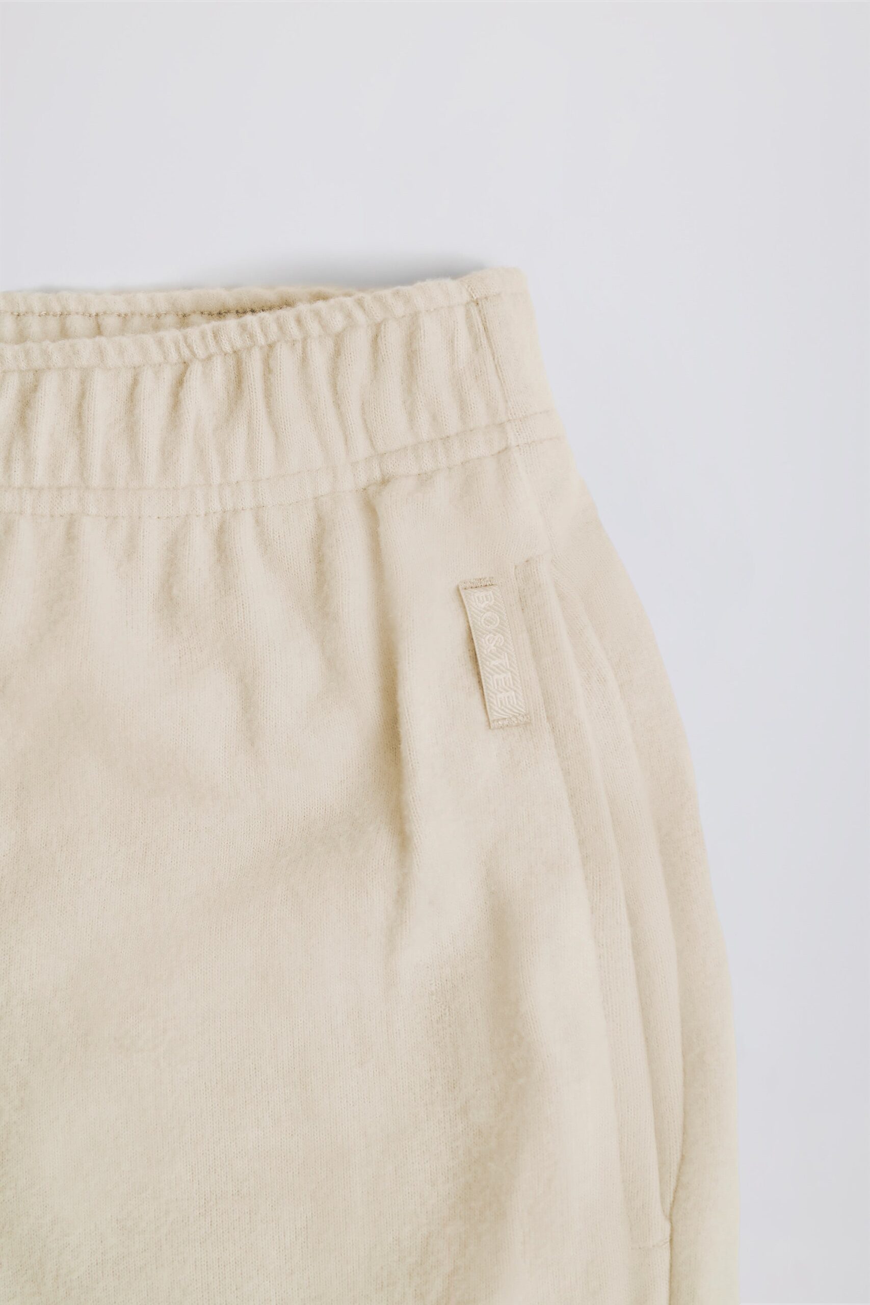 Brushed Jersey Wide-Leg Joggers in Ecru - Image 6