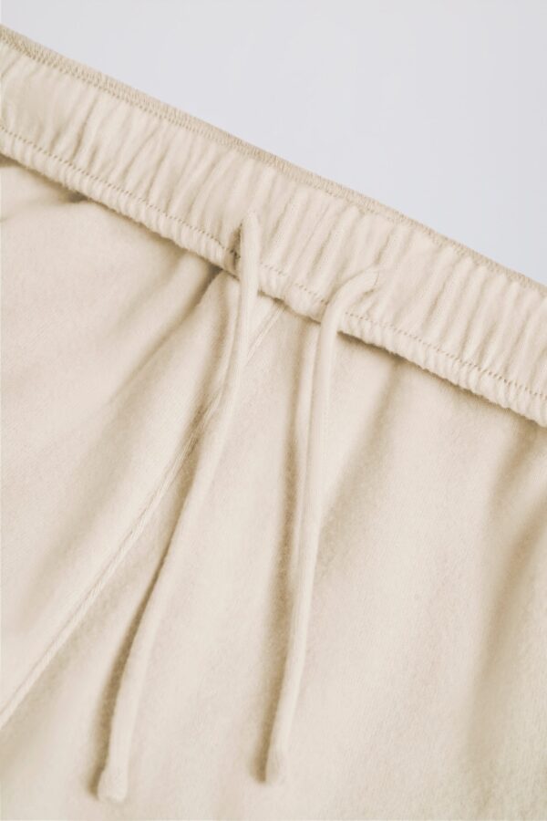 Petite Brushed Jersey Wide-Leg Joggers in Ecru - Image 5