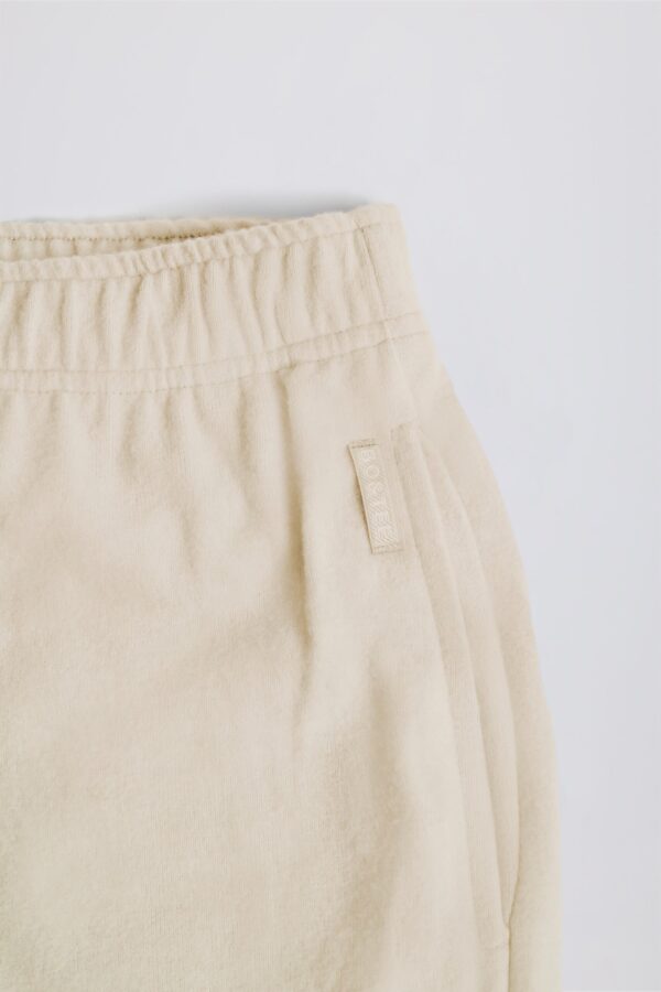 Petite Brushed Jersey Wide-Leg Joggers in Ecru - Image 6