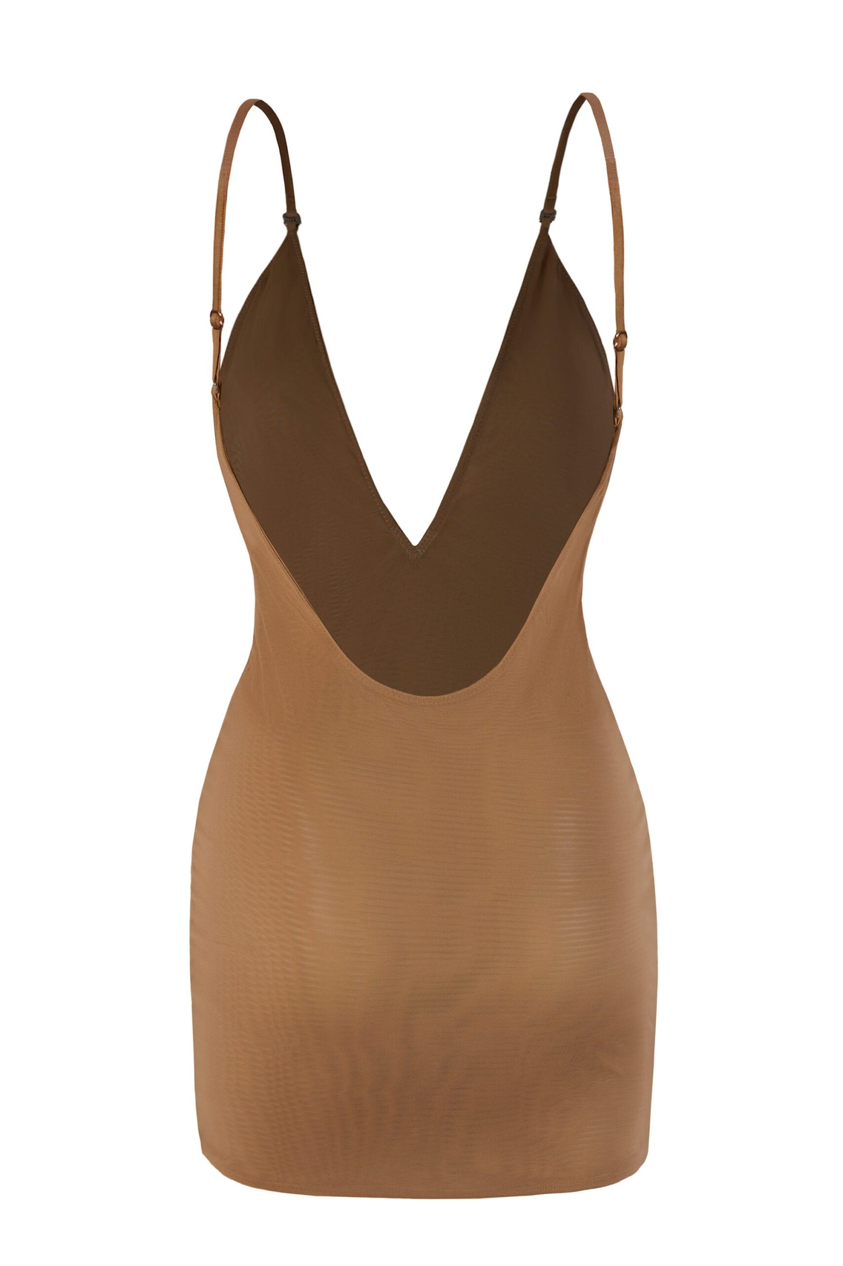 Intimates Soft Mesh Multiway Mini Dress in Almond - Image 3