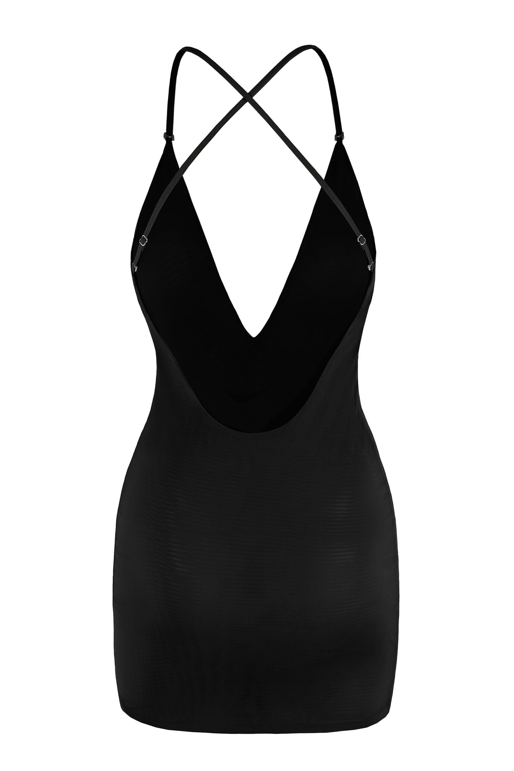 Intimates Soft Mesh Multiway Mini Dress in Black - Image 4
