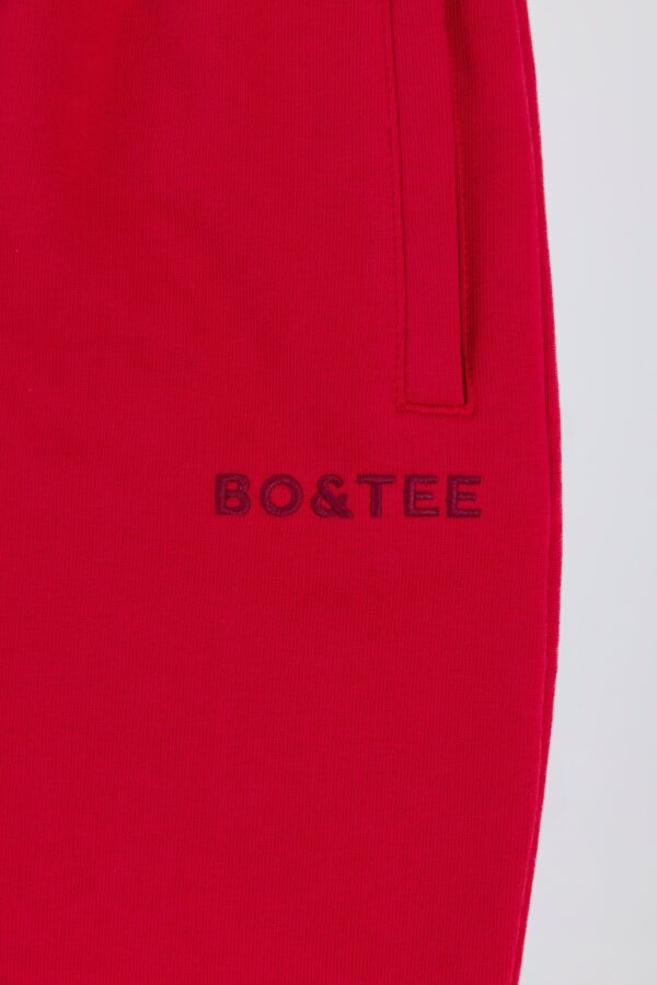 Mid-Rise Wide-Leg Joggers in Hot Red - Image 4