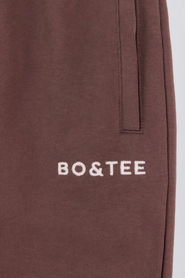 Mid-Rise Wide-Leg Joggers in Mocha - Image 5