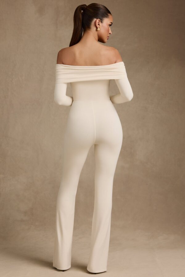 Modal Off-Shoulder Jumpsuit in Ivory - Image 3