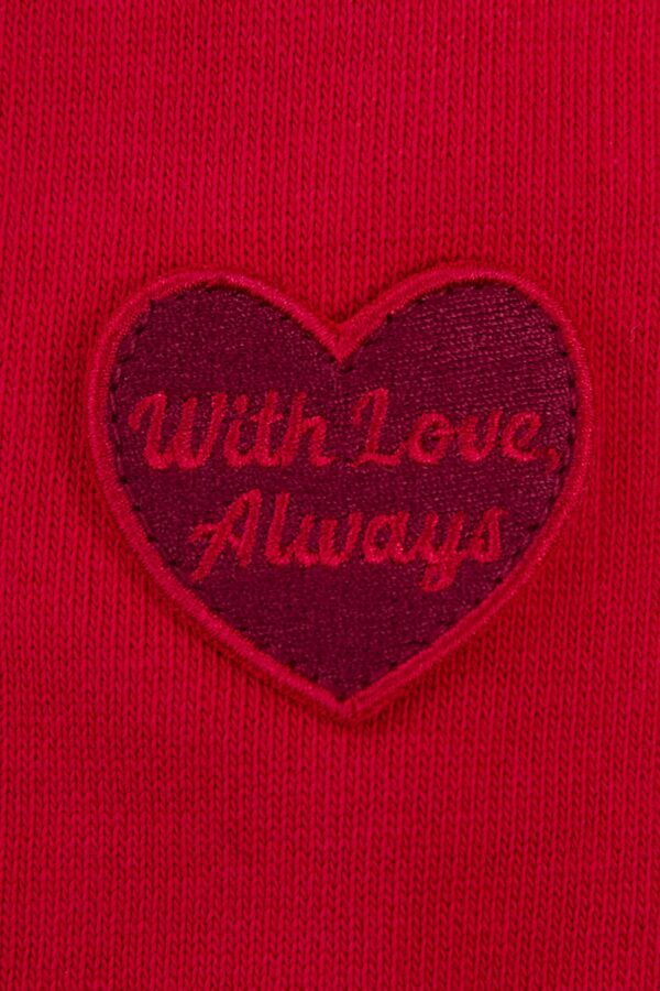 Oversized Hoodie in Hot Red - Image 4