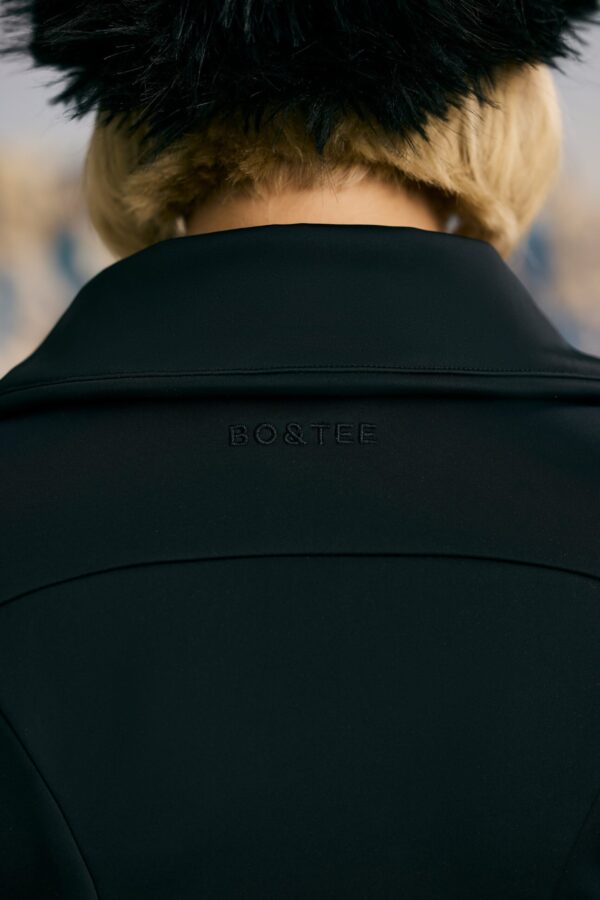 Fleece-Lined Belted Ski Suit in Black - Image 5