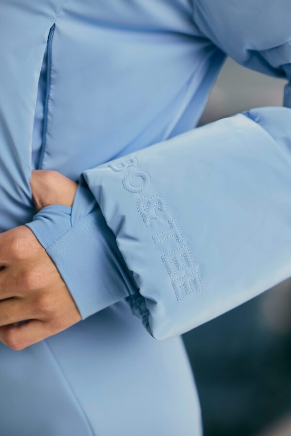 Fleece-Lined Hooded Ski Suit in Ice Blue - Image 5