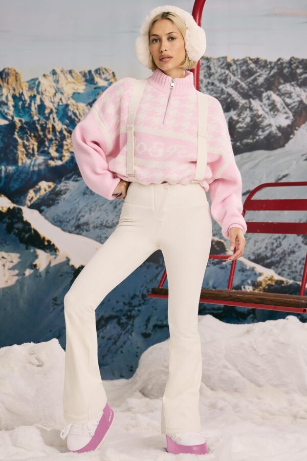 Fleece-Lined Ski Trousers in Ice White - Image 7