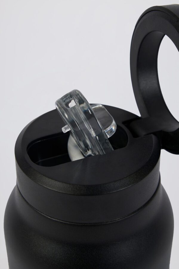 Magnetic Thermos-Insulated Stainless Steel Water Bottle in Black - Image 2