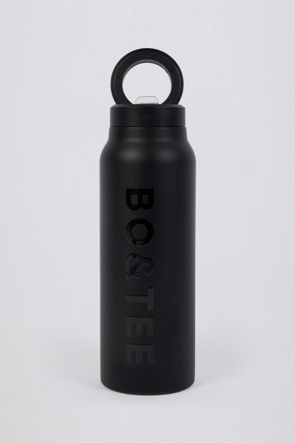 Magnetic Thermos-Insulated Stainless Steel Water Bottle in Black - Image 4
