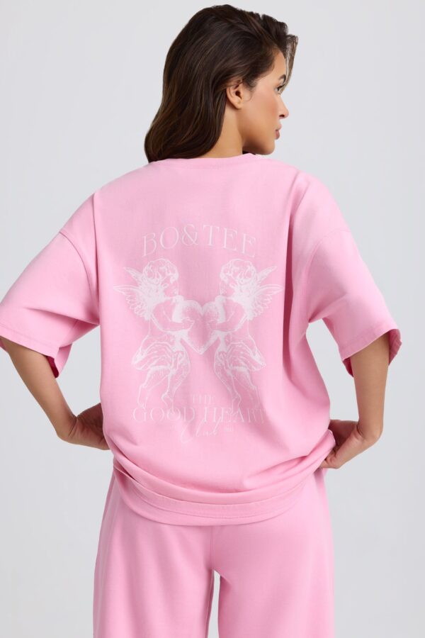 Oversized T-Shirt in Baby Pink - Image 3